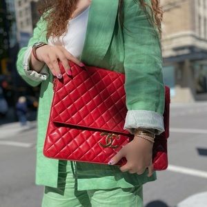 CHANEL Vintage 3 way big logo bag